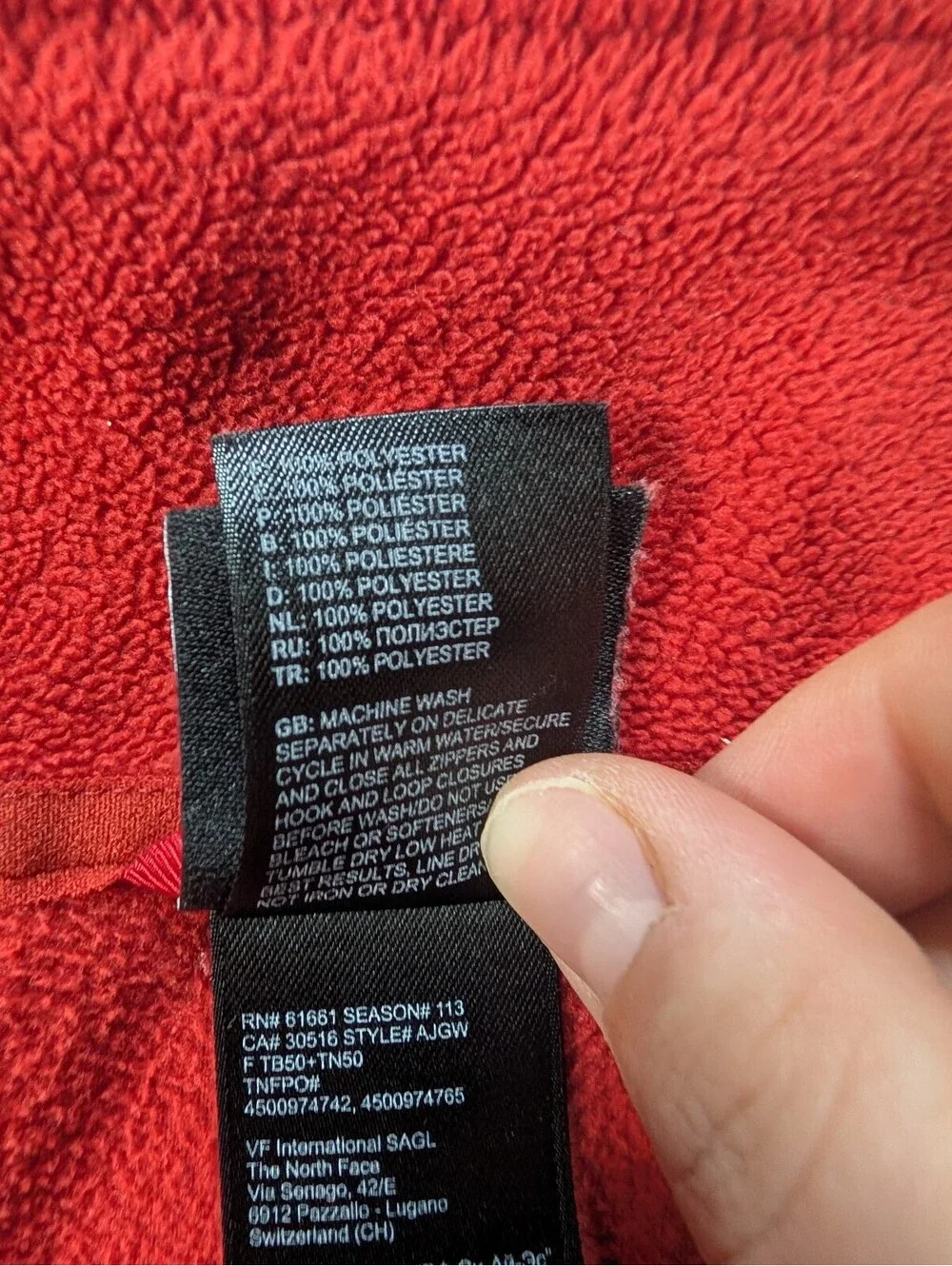 The North Face this red